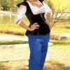 Black Cotton Velveteen Bodice Renaissance Collection Adult Costu -Cosplay Outfit Store.com 31727