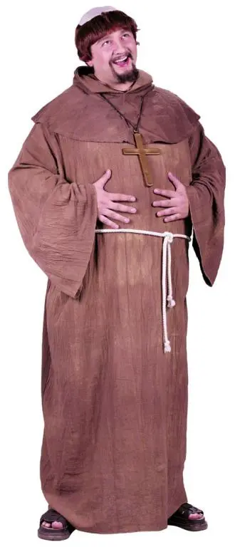 Medieval Monk Plus Size Adult Costume 3 Medieval Monk Plus Size Adult Costume