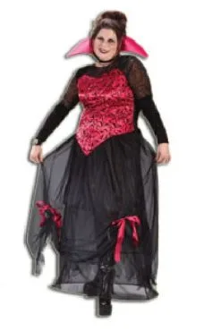 Goth Hoop Vampiress Plus Size Adult Costume