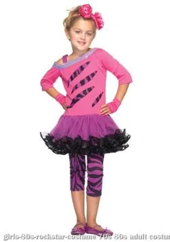 Girls Retro Rockstar Costume