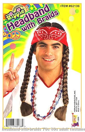 Hippie Headband W/Braids 3 Hippie Headband W/Braids