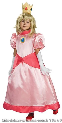 Kids Deluxe Princess Peach Costume 3 Kids Deluxe Princess Peach Costume