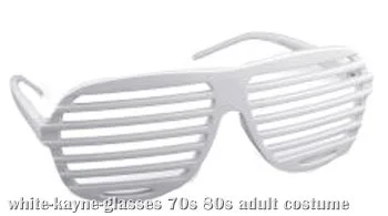 White 80s Glasses 3 White 80s Glasses